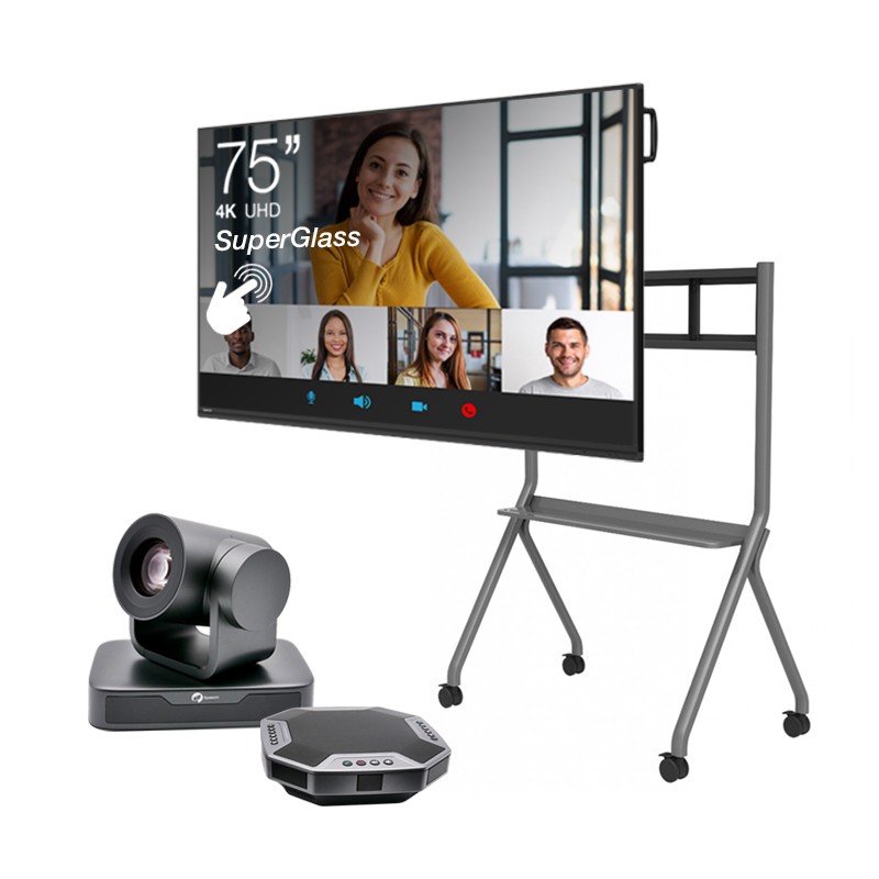 kit-de-visioconference-ecran-interactif-75-support-mobile-systeme-son-video